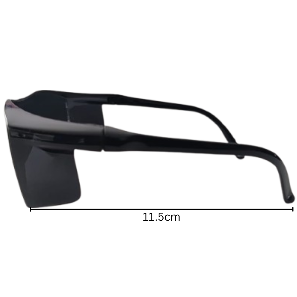 Safety Black Dark Goggles for Eye Protection – Cataract UV,Scratch Resistant,Laser Surgery, Lab, Construction, Welding, Driving, Dust-Proof, Wind-Proof – Includes Pouch and Cleaning Cloth(pack of 2) - Image 7