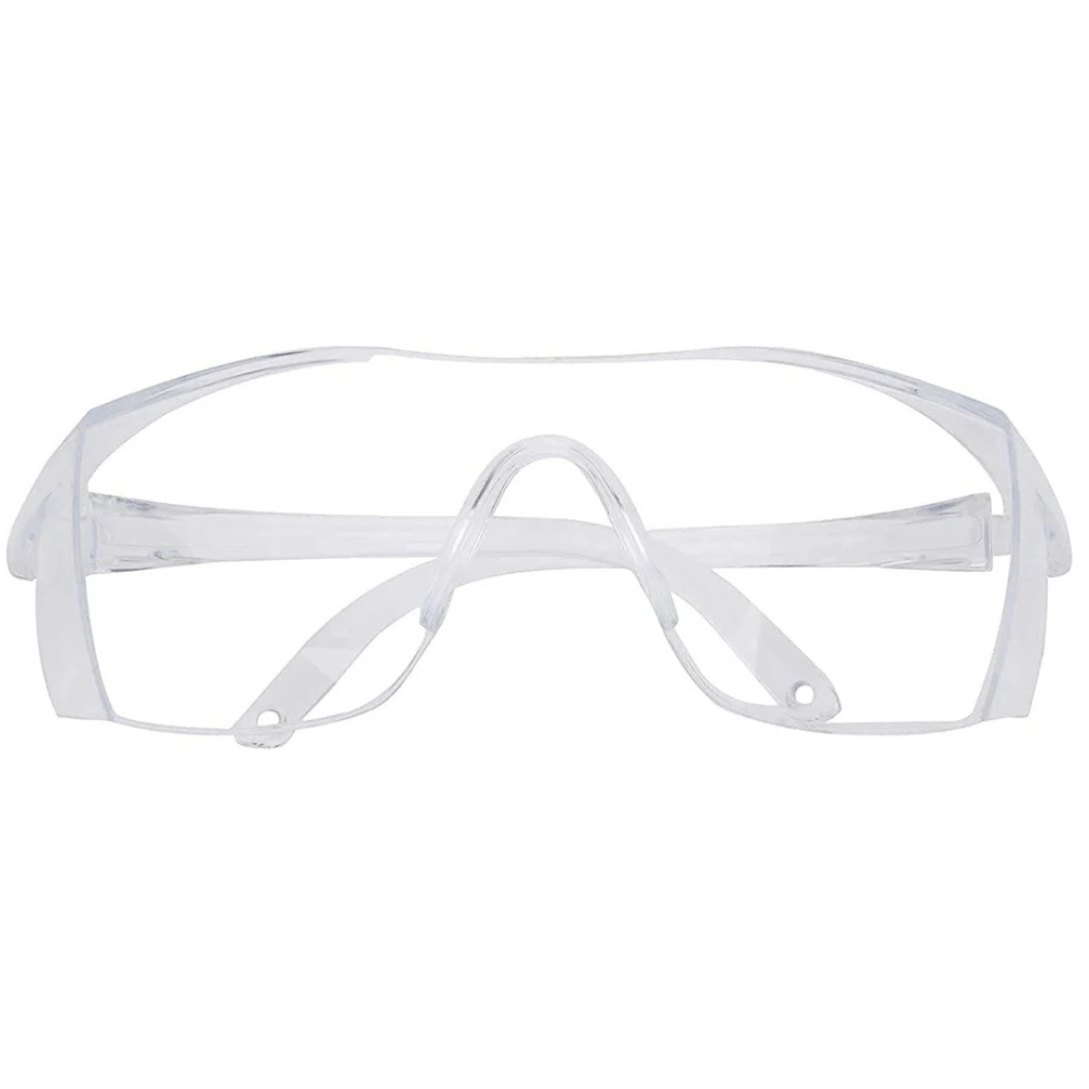 Safety Clear Transparent white side covered white Goggles for Eye Protection – Cataract UV,Scratch Resistant,Laser Surgery, Lab, Construction, For Multipurpose Use, Driving, Dust-Proof, Wind-Proof – Includes Pouch and Cleaning Cloth - Image 4