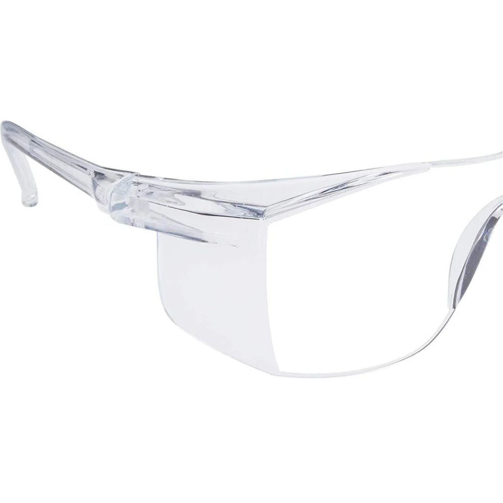 Safety Clear Transparent white side covered white Goggles for Eye Protection – Cataract UV,Scratch Resistant,Laser Surgery, Lab, Construction, For Multipurpose Use, Driving, Dust-Proof, Wind-Proof – Includes Pouch and Cleaning Cloth - Image 3