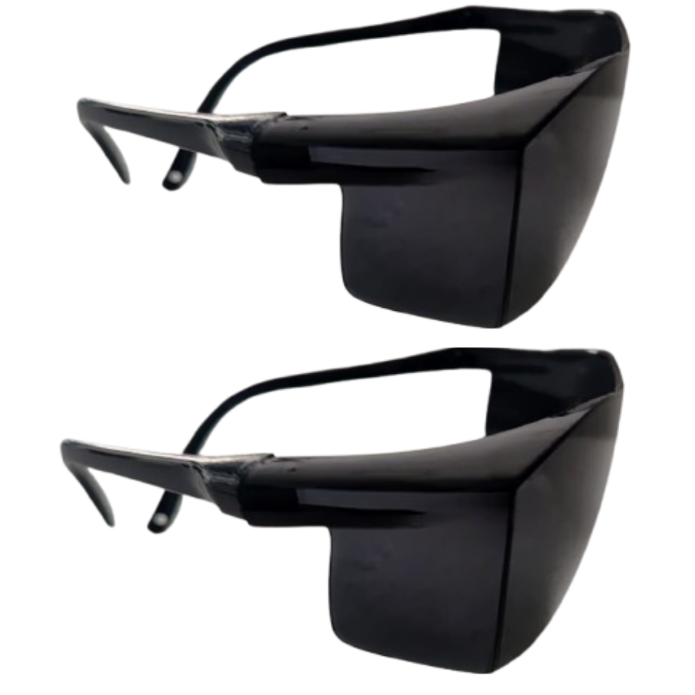 Safety Black Dark Goggles for Eye Protection – Cataract UV,Scratch Resistant,Laser Surgery, Lab, Construction, Welding, Driving, Dust-Proof, Wind-Proof – Includes Pouch and Cleaning Cloth(pack of 2) - Image 4