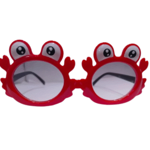 Crab Eye Kids Sunglasses – Stylish Summer Eyewear for Boys & Girls, Toddler Goggles with Funny Cartoon Design (Dark Pink, Small Crab)